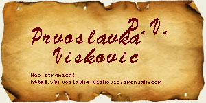 Prvoslavka Višković vizit kartica